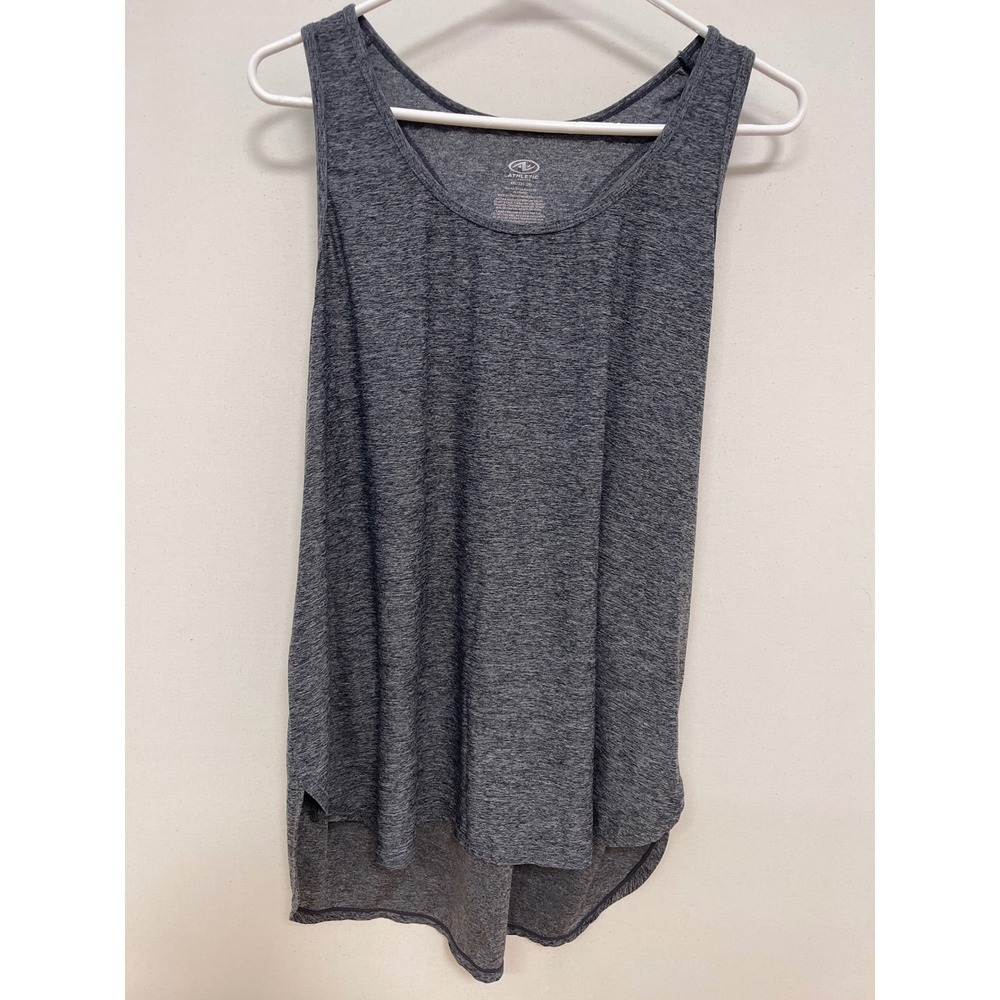Athletic Works DriWorks Racerback Tank Top Black Heather Gray XXL 20 Activewear
